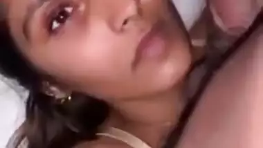 Newly-married Desi XXX wife sucking her husband’s hard cock MMS