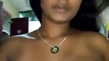 Cute girl making video for lover