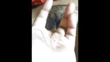 Desi sexy bhabhi playing with hairy pussy