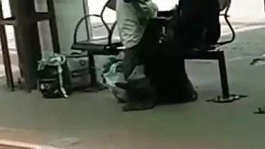 Mallu mature couple handjob in bustand