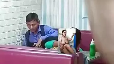 Blowjob and fucking in restaurent