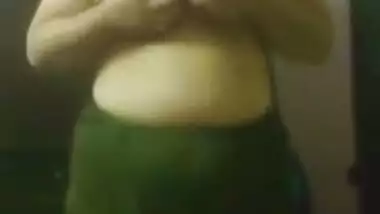 Desi beauty with hairy XXX cunt takes her sex tits to light too