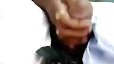 Tamil gf giving handjob to boss in car