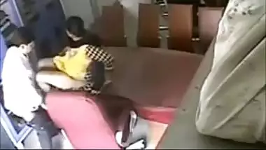 Hidden web camera catches school teacher having enjoyment with her colleague