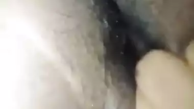 Cute horny Bangla girl fingering pussy on a selfie cam