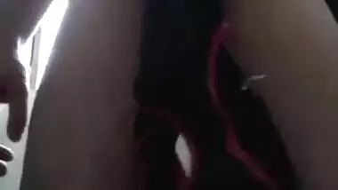 Desi hyderabad boy playing with bra panty