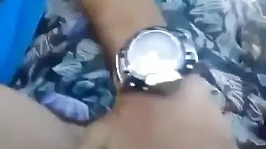 Lover having fun inside car