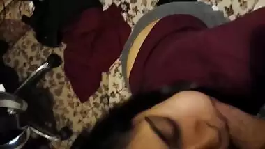 Submissive Indian Teen worships White Cock