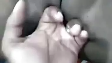 Desi XXX wife has hairy slit done by husband's penis and fingers MMS