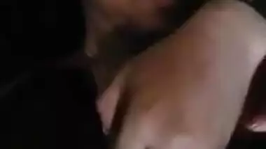 Cute indian lover showing her gf boobs