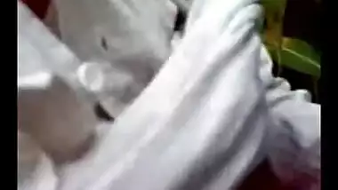 The erotic outdoor handjob with the hot mallu chick