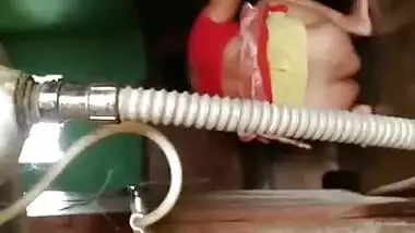 Huge ass desi aunty caught pissing