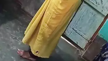 Today Exclusive- Boudi Wearing Cloths After Bathing