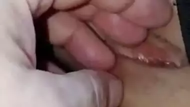 Husband plays Wifes boobs and Fingering Her Shavedd Pussy