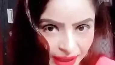 Desi beautiful girl selfie video making