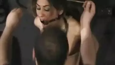 Indian Sahara Knite tied and whipped in eastern bondage and sadomasochism 