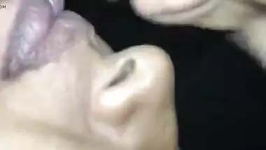 Desi indian aunty sucking her husband cock