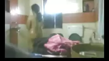 Mature desi bhabhi in bathroom stripping naked...