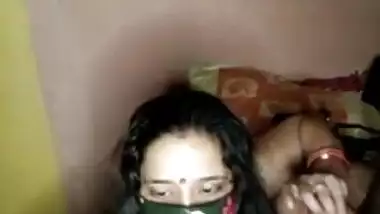 Masked Indian XXX wife dancing nude and giving handjob MMS