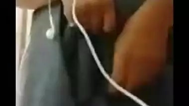 Boy is out but the camera is on so he can see Desi chick's XXX breasts