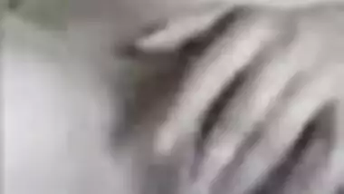 Hot wife with big boobs fingering pussy