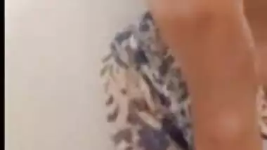 Cute girl showing boob