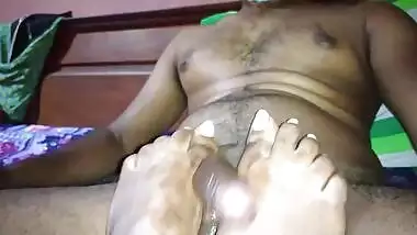 Wife given to my cock feet job 