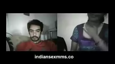 Desi Sexy Babe in Salwar Suit Showing & Pressing Boobs on webcam Mms