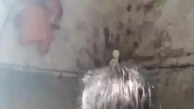 Pregnant Village Wife Washing Clothes in Full Nude