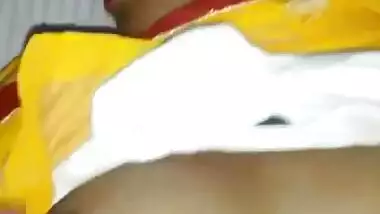 Naughty Devar plays with boobs of Bhabhi on cam