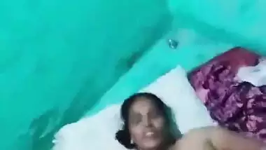 Bhabhi applying condom on dick and ready for fucking with lover