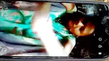 Bhabhi boob show on WhatsApp desi video call